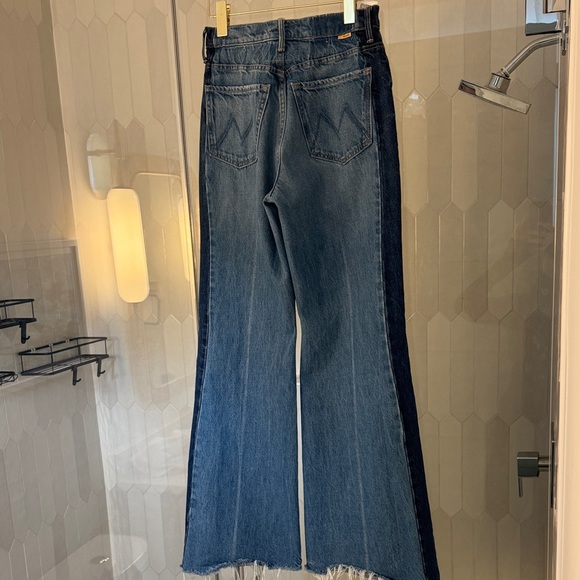 MOTHER The Tux Sidestepper Sneak Fray Blue Jeans - Picture 4 of 4